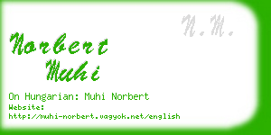 norbert muhi business card